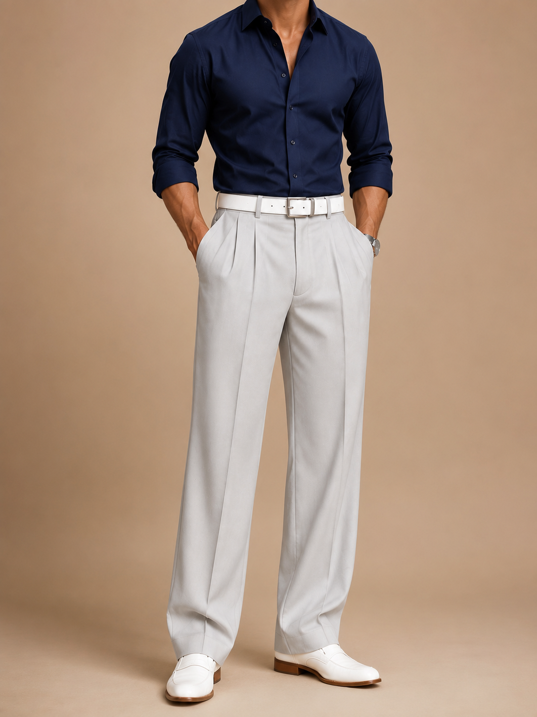 Pleated Linen Trousers