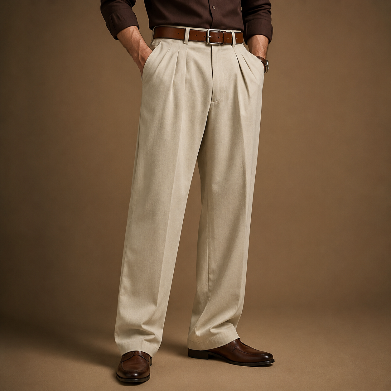 Pleated Linen Trousers