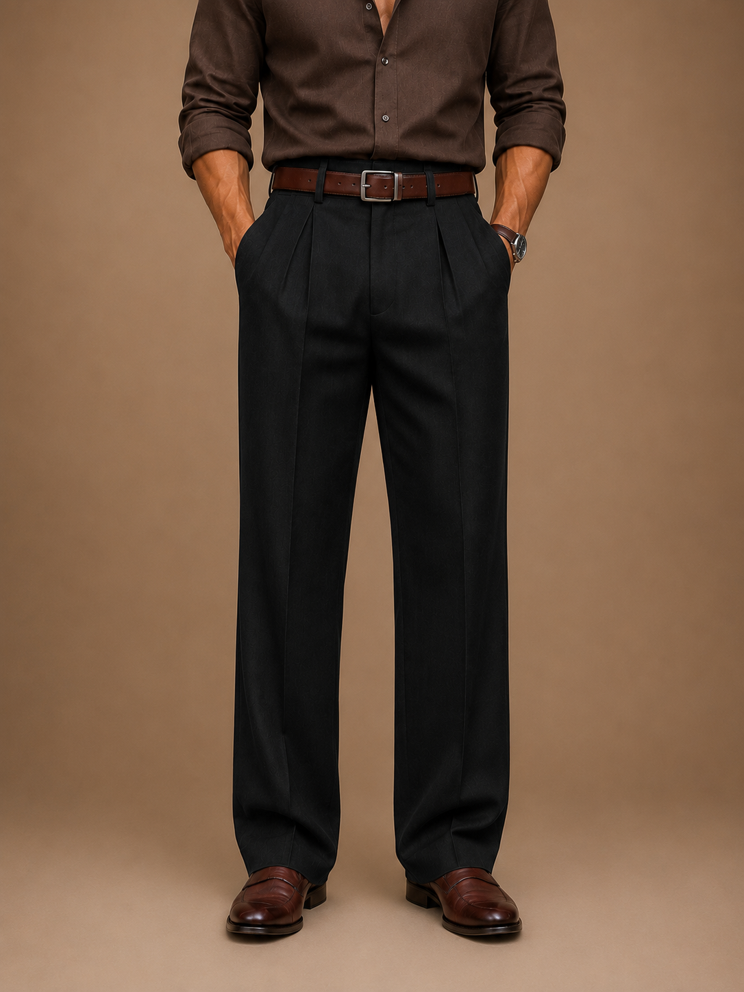 Pleated Linen Trousers