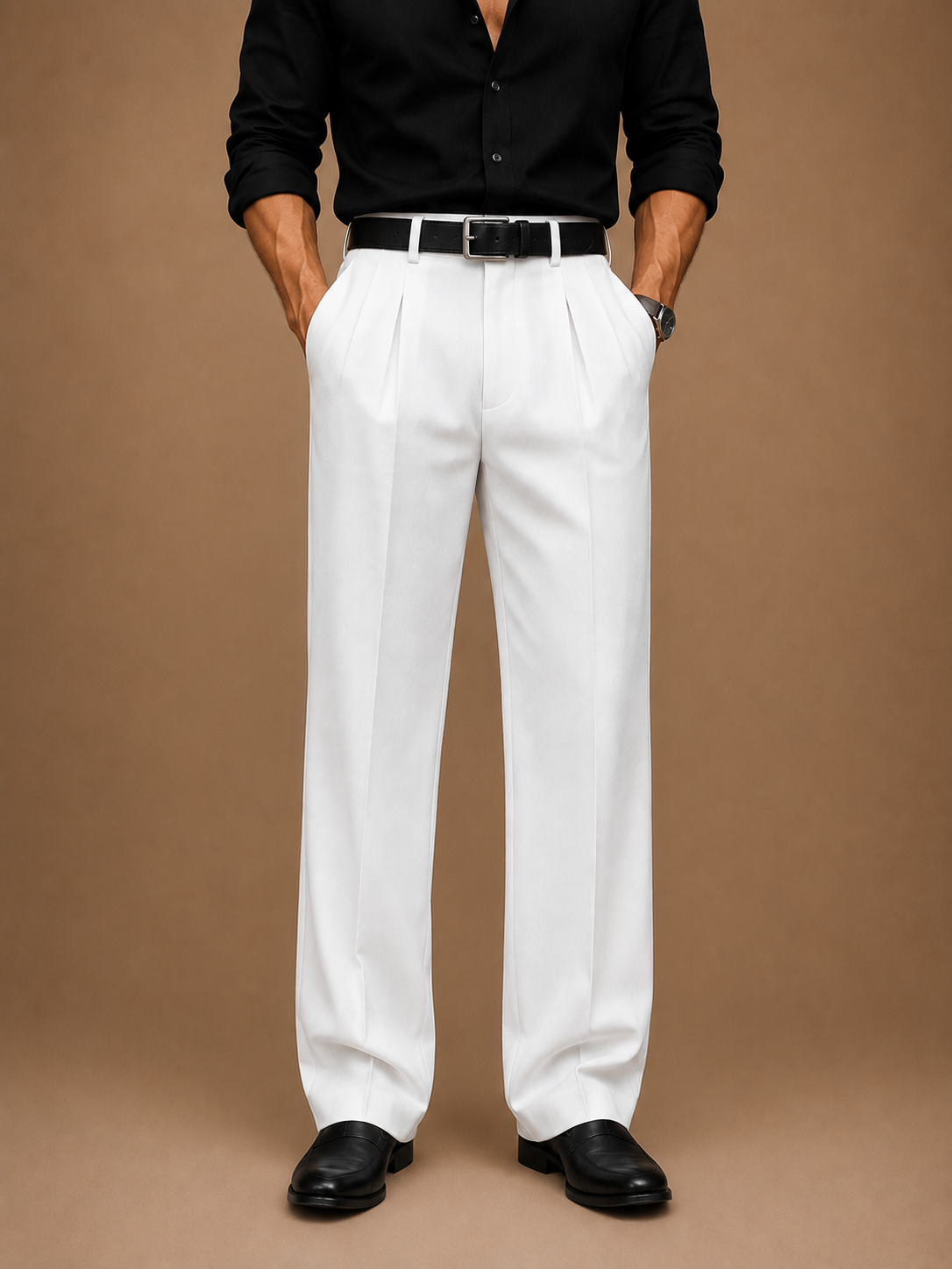 Pleated Linen Trousers